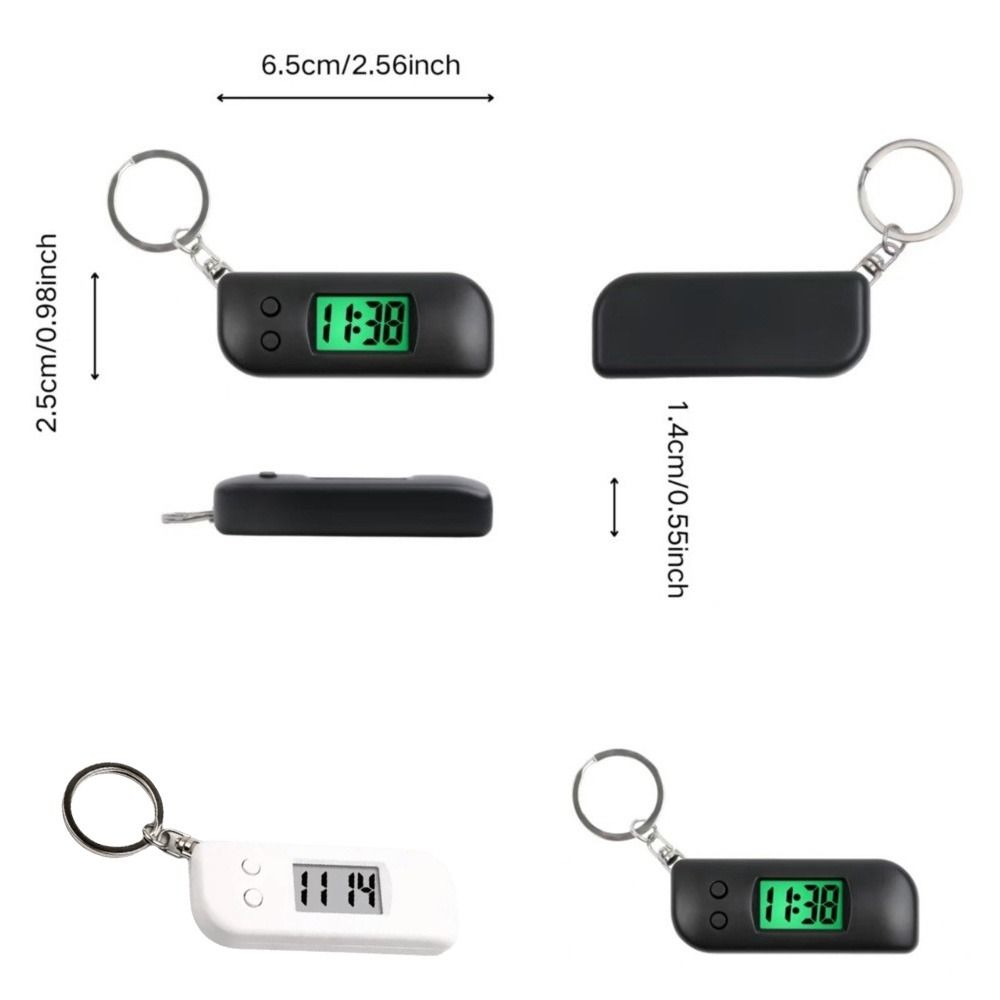 Portable Digital Electronic Clock LED Display Digital Pocket Clock Backpack Accessory