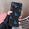 Черный силиконовый чехол для телефона Xiaomi Mi 12 11 Lite 11T 9T 10T 12S Pro Ultra Note 10 Lite 9 Чехол Fundas Синяя красивая бабочка