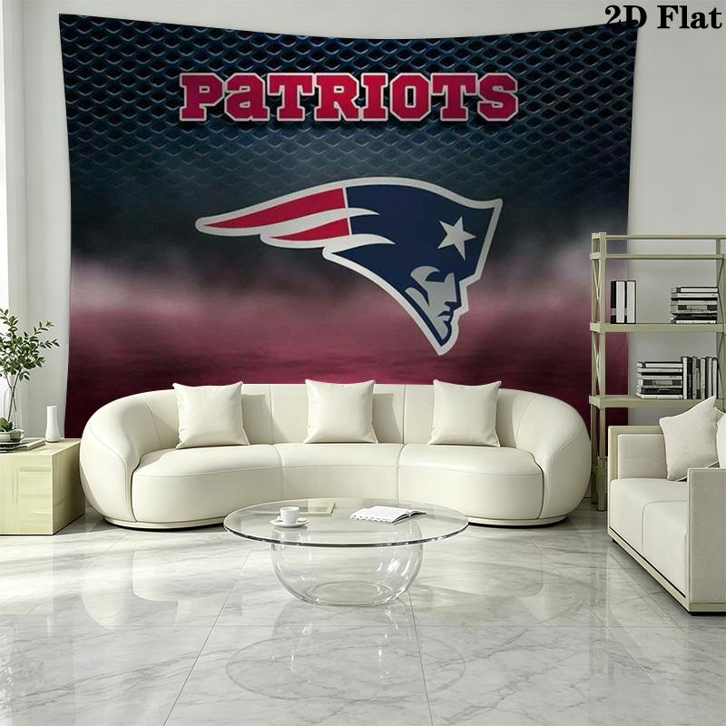 New England Patriots Wall Tapestry Aesthetic Wall Hanging Printed Fabric Blanket Decorative Tapestries for Bedroom Living Room Home Decor