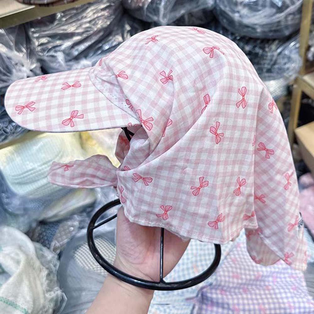 Bow Scarf Peaked Cap Rural Style Strappy Bandana Cap Fashion Headscarf Baseball Hat  Outdoor