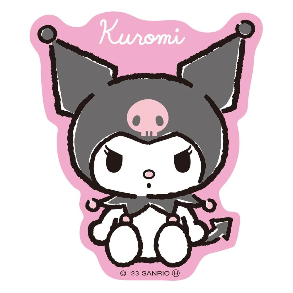 Наклейка Sanrio 'Маленькая Планета' Куроми Сидящая Дизайн 5см