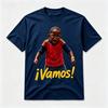 Vintage T-Shirt Soccer Kid Portrait Graphic 2026 New Unisex Tee Spanish Slogan Print Gift for Him Football Fan Casual Top