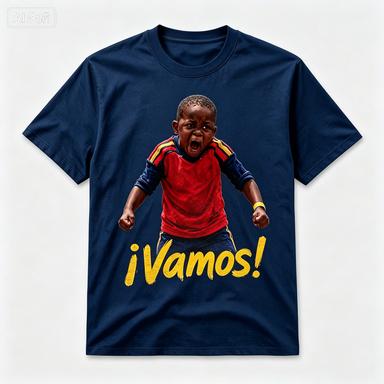 Vintage T-Shirt Soccer Kid Portrait Graphic 2026 New Unisex Tee Spanish Slogan Print Gift for Him Football Fan Casual Top