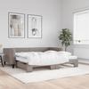 VidaXL Daybed with Trundle and Mattress Taupe 100x200 Cm Fabric 3196604