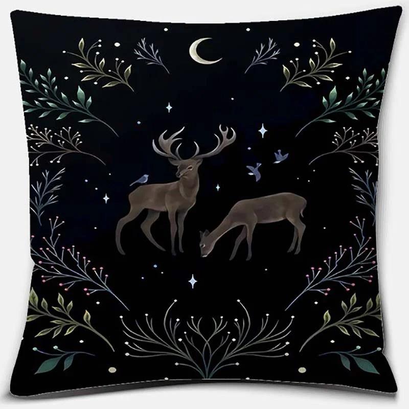 Moon and Star Pattern Pillowcase Office Living Room Home Pillowcase Car Ornaments