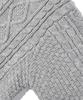 TRILLION Washable Aran Cable Hooded Zip-Up Knit (Melange Gray)