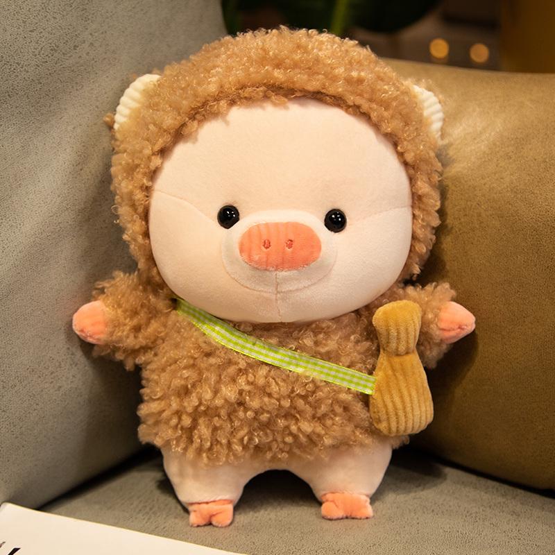 2838Cm Lovely Pig Plush Toy Creative Cosplay Rabbitbear Doll Soft Stuffed Animals Toy For Children Baby Kawaii Birthday Gift