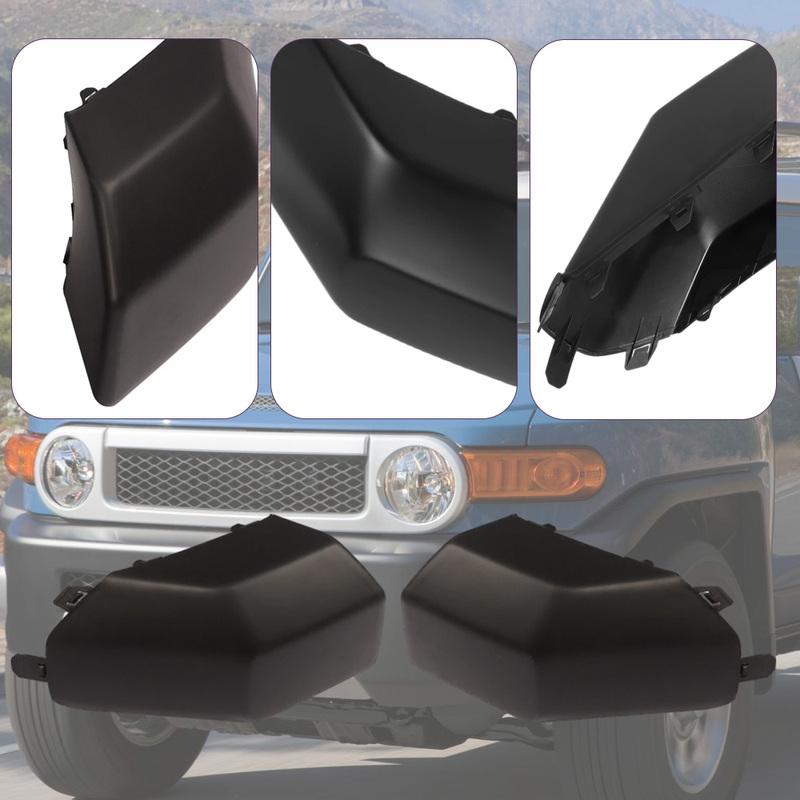 2pcs Matte Black Front Bumper Corner End Cap Pad for Toyota FJ Cruiser 2007 2008 2009 2010 2011-2014 Version 52422-35060