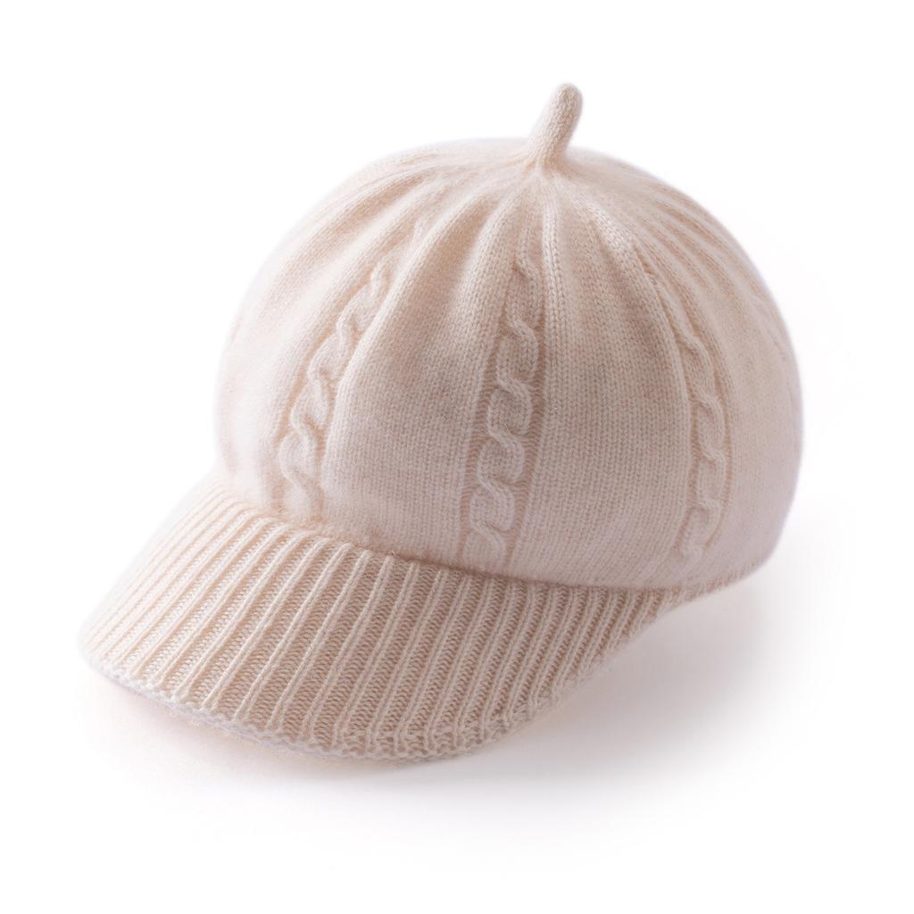 Autumn and winter new cashmere twisted knitted baseball cap women's sports versatile warm fashion cap