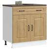 VidaXL Kitchen Cabinet Kalmar Artisan Oak Engineered Wood, Base Cabinet for Sink, Base Kitchen Cabinet with Drawer, 853506