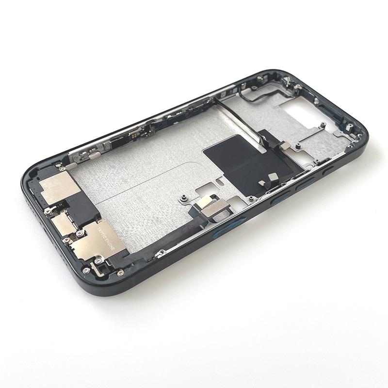 For iPhone 16 Pro Full Housing Middle Frame Bezel With Volume Power Flex Cable Side Button Chassis Repair Parts