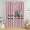 Curtains for Living Room Curtain for Room 2 Panel Chiikawaes Shades Partition Halloween Decoration Home Interior Curtains Camera