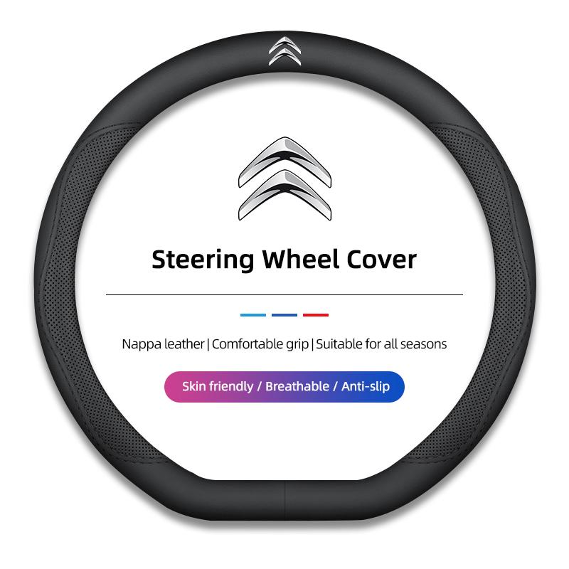 AQE3 Citroen Steering Wheel Cover Breathable Protective Case For Citroen C3 C5 C5X C4 e-C4 X e-C3 C-Elysee Berlingo C1 C-Crosser C6