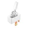 DaierTek Heavy Duty 50 Amp 12V Toggle Switch Automotive 2 Position ON Off Rocker Switch SPST 2 Pin Metal Chrome Plated Screw Terminal (2Pcs)