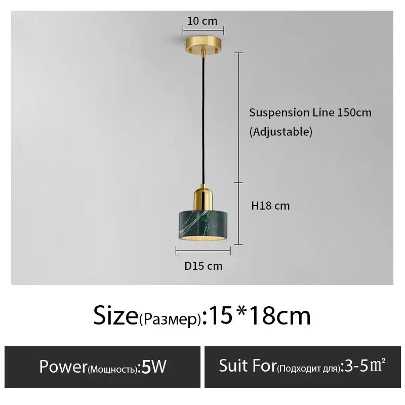Современные минималистские подвесные светильники для спальни, ресторана, скандинавского искусства, с одной головкой, мраморные, медные, подвесные светильники для бара, украшения