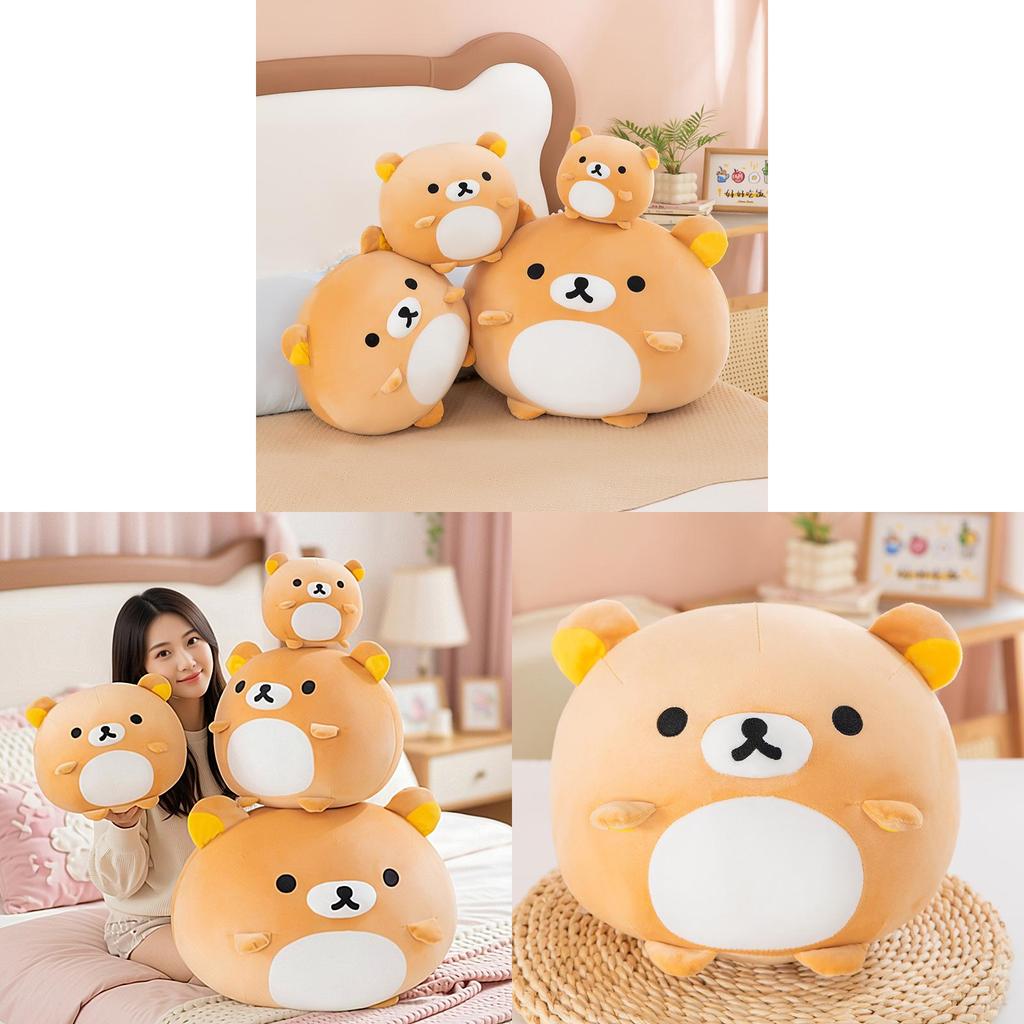 Плюшевая Подушка-Подушка для Кровати Rilakkuma с Мягким Наполнителем из ПП Хлопка для Комфорта Девочек и в Качестве Подарка