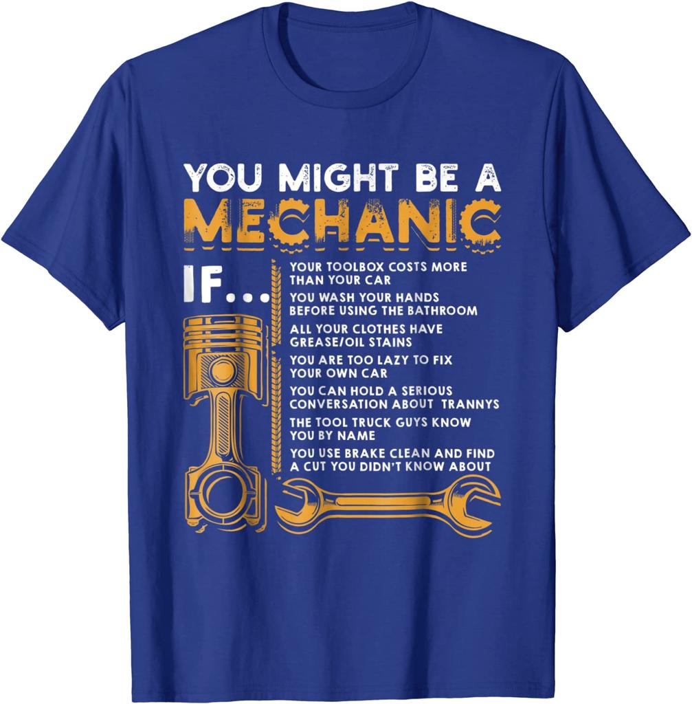 You Might Be A Mechanic If T-Shirt Funny Mechanic Gifts Rife Young Tshirts Design Tops Shirt Cotton Hip Hop