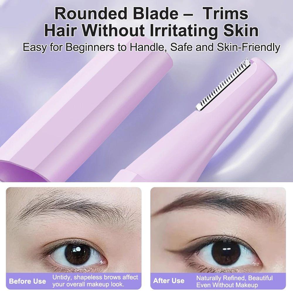 Портативный электрический эпилятор на батарейках, инструмент для бритья пушка на лице, триммеры для бровей, щеки