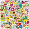 100 Small Size 4cm Small Fresh Stickers Cute Cartoon Waterproof Stickers Skateboard Stickers