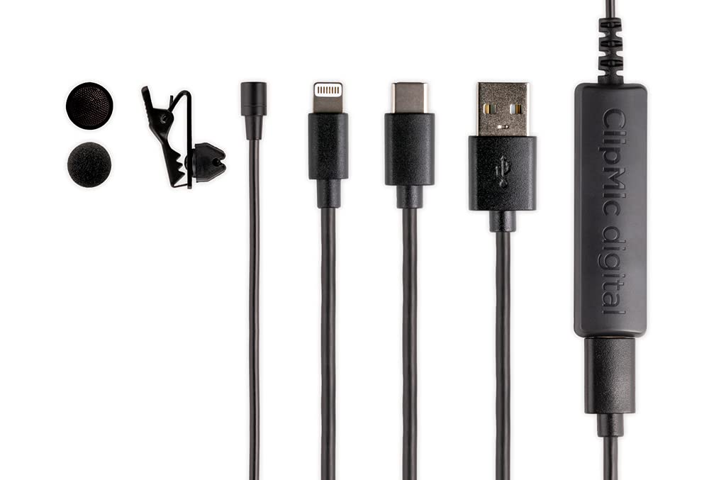 Apogee ClipMic Digital2 Петличный микрофон-клипса для совместимых с Windows Микрофонов, Стриминга, iPhone, Mac,