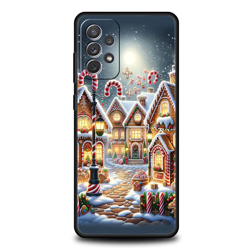 Чехол для телефона на Новый год и Рождество для Samsung Galaxy A55 A35 A15 A14 A25 A54 A51 A71 A72 A73 A32 A52 A52S A41 5G Силиконовый Чехол Сумки
