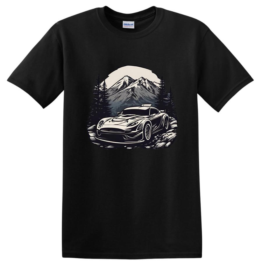 Racing Car T Shirt Mountain Adventure Off-Road Racing Tee Graphic Design