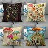 45X45cm Mushroom Art Pillowcase Square Zipper Cotton Linen Pillow Cases Bedroom Home Office Decorative Pillowcase WJY12.25