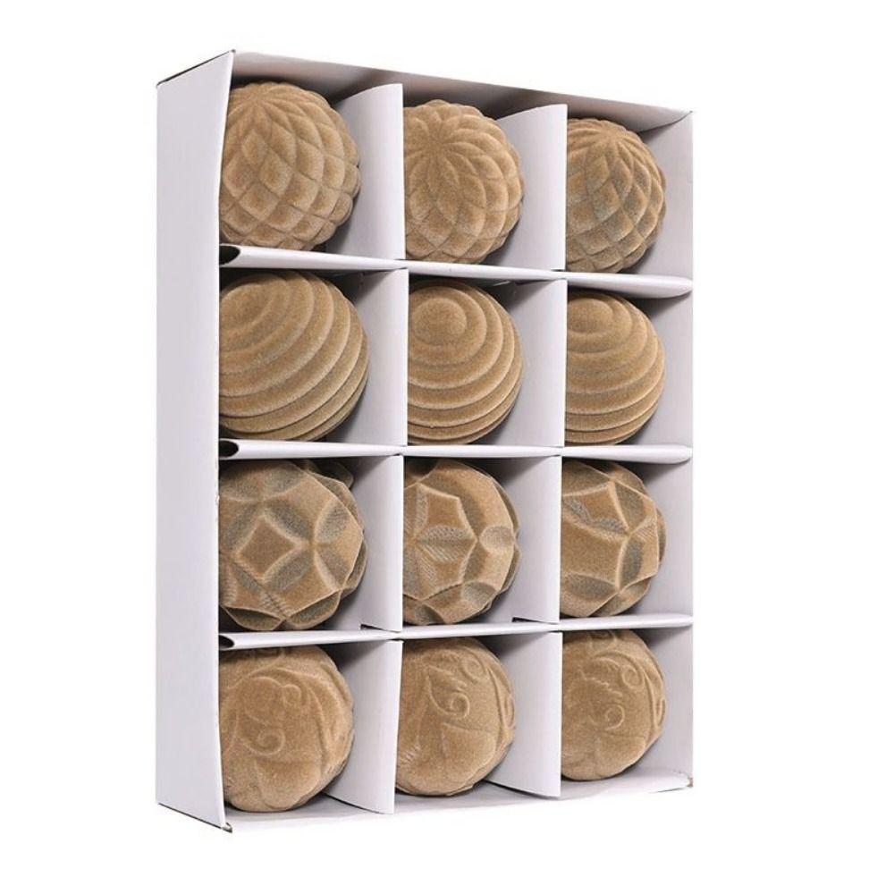 12pcs Plastic Flocked Christmas Tree Ball 6cm Christmas Tree Decorations  Engagements