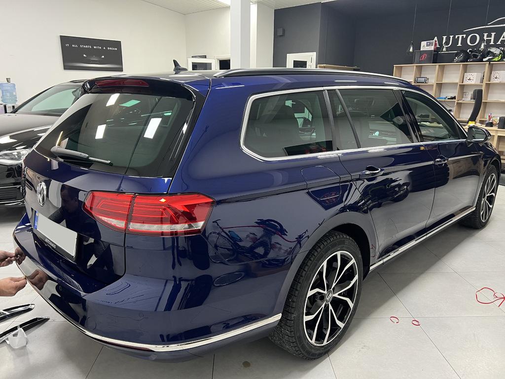 Накладка на торец заднего бампера SD/SW (3 шт, нерж) Carmos - Турецкая сталь для Volkswagen Passat B8 2015-2023 гг