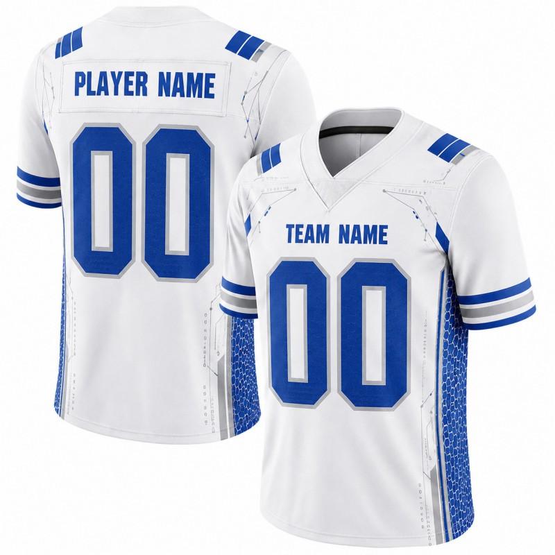 Custom American Football Jersey Adults Unisex Team Uniform With Name Number Sublimation Print