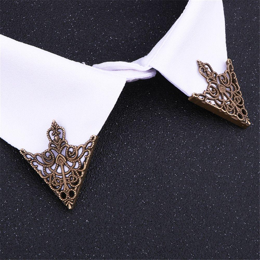 Exquisite Wedding Crown Hollowed Out Clothing Accessories Corner Badge Triangle Pins Brooch
