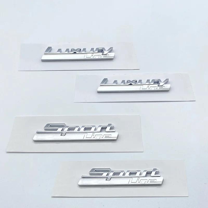 New Luxury Line Sport Line Fender Emblem for BMW 730 740 750 750Li Side Logo Car Styling Refitting Upgrade Sticker Chrome& Matte ia2