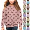 Девочки Круглый вырез Пуловеры для детей День святого Валентина Печатные топы