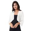 Womens 3/4 Sleeve Chiffon Cardigan Bolero Elegant Summer Ladies Wedding Wraps Shrug Bridal Shawl Evening Cover Up