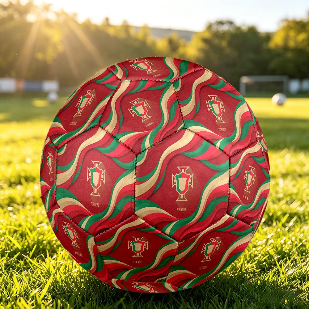 Portugal Football Printed Size 5 Soccer Ball Wear Resistant Standard Adult Training Football Fan Gift for Indoor Outdoor Match Sports