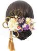 Handmade Hair Ornament with Perfect for and other Japanese with Flowers and Mizuhiki Perfect for and [JZOON] Tsumami-zaiku Bells, Shichi-Go-San,