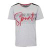 Cotton T-shirt Stripes Shoulders Embroidered Text Sport Man