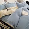 Class A cotton four-piece set, light luxury quilt cover, bed sheet, bed hat quilt cover, new pure cotton student dormitory three-piece set 1