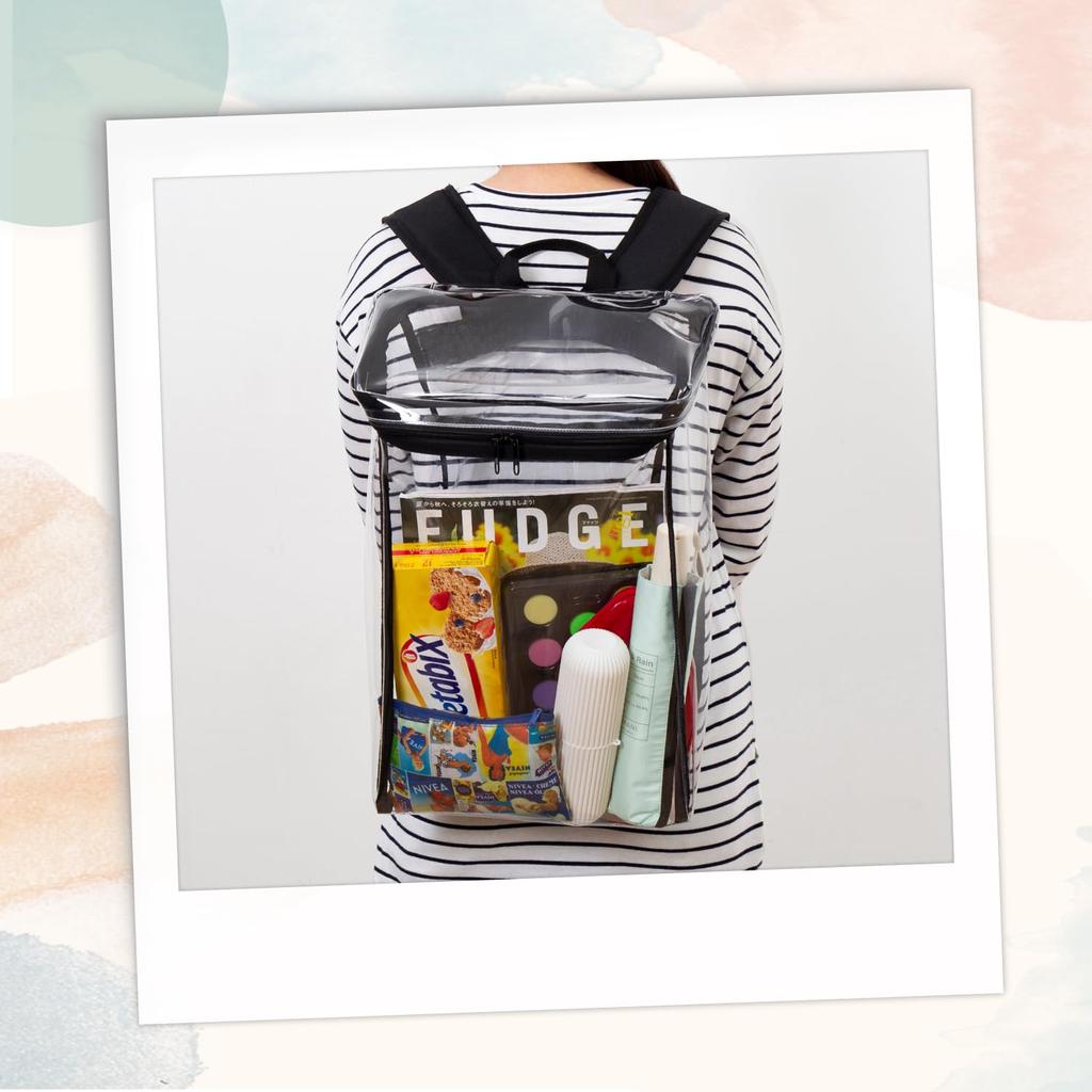 Astro Clear Bag, Box Backpack, Square Backpack, Large Capacity PVC Transparent Bag, See-Through Design with Adjustable Shoulder Strap, Shoulder Bag,