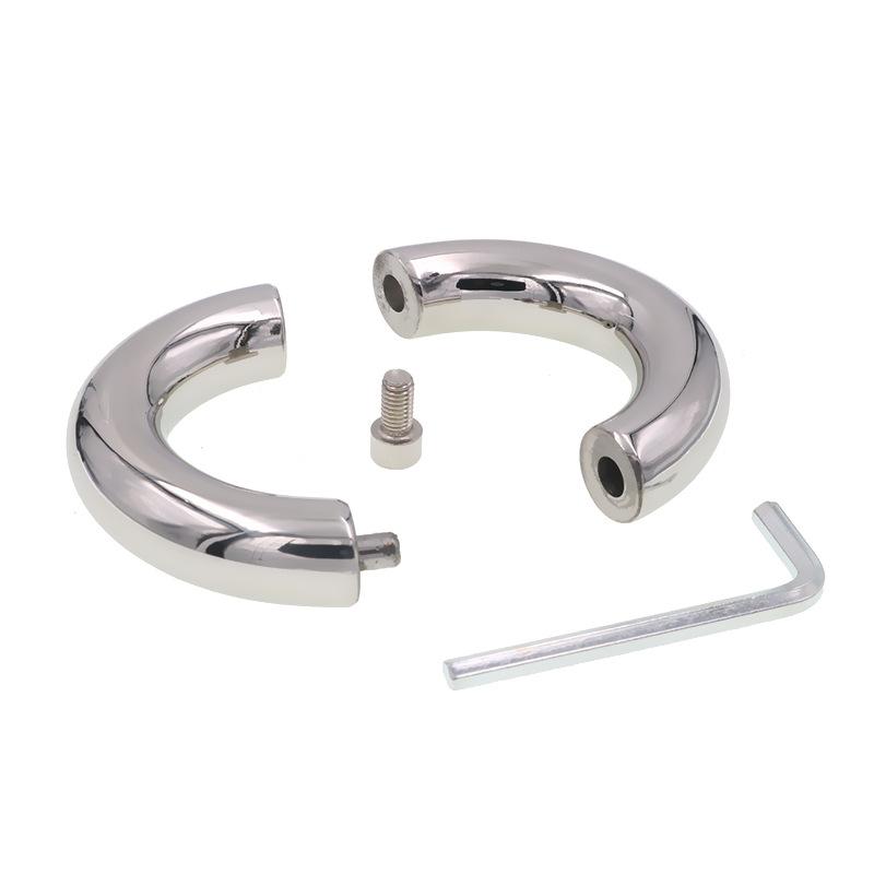 Металлические секс-игрушки Мужское устройство для связывания мошонки Кольцо для пениса Подвеска для яичек Кольцо для поддержки веса Товары для взрослых