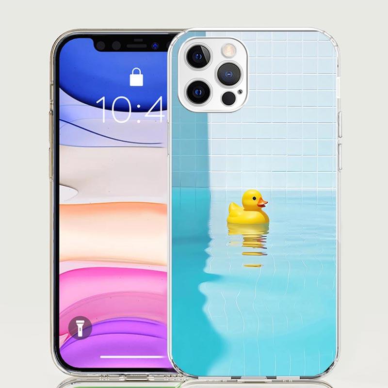 Rubber Ducks Swimming Pool Phone Case For iPhone 17 Air 16 15 Plus 11 14 Pro Max 13 Mini 12 7 8 + SE Pattern Art Customized Cove
