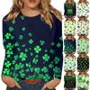 Рубашки с длинным рукавом для женщин Милые принты Футболки Блузки Повседневные Большие размеры Базовые топы Пуловеры Рождественские
