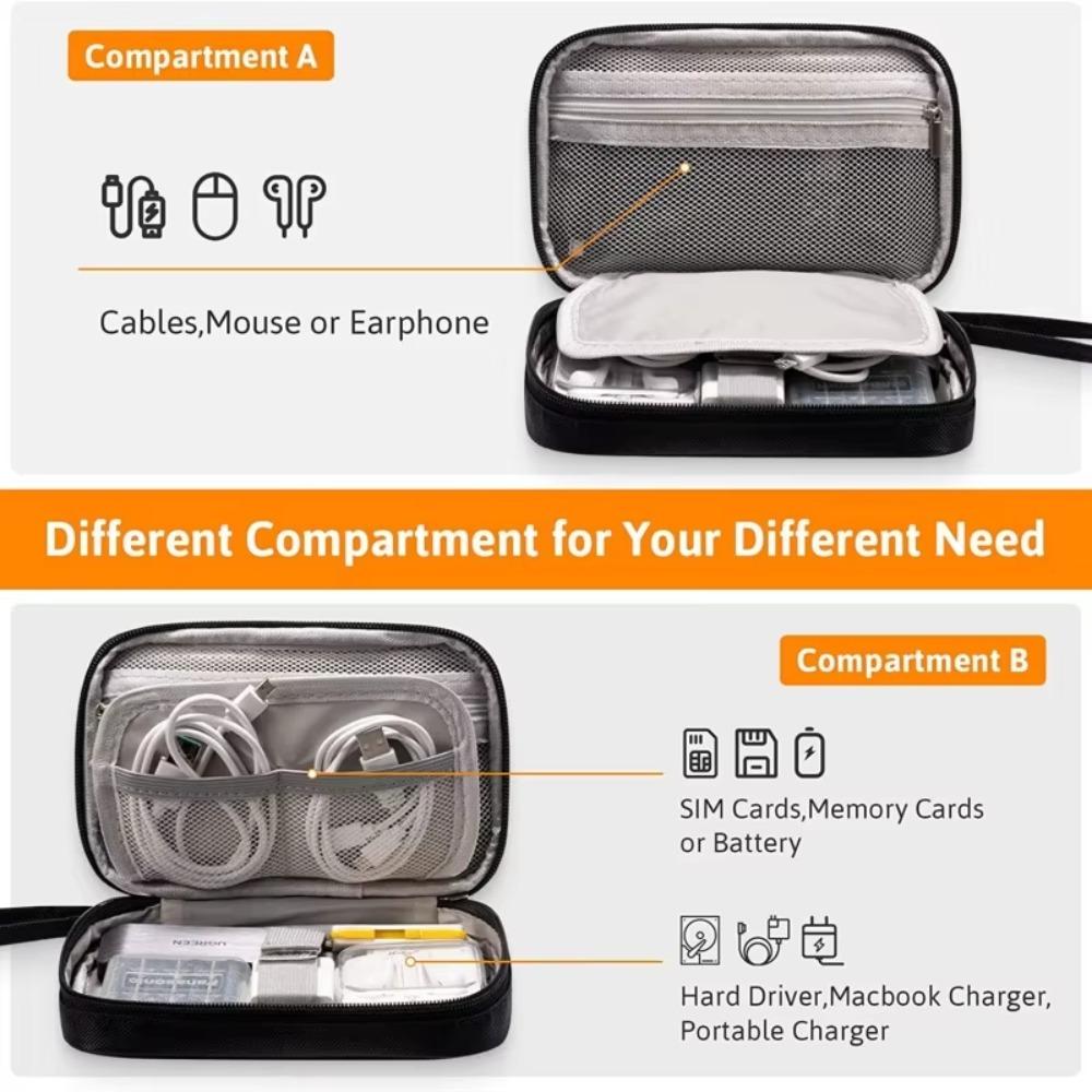 Large Capacity Data Cable Storage Bag Dust Proof Charging Treasure Box  Power Bank