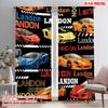 2pcs,2D Plane Printing Curtains Roller Blinds Speedy Landon Durable 100% Polyester Fabric (without Rod) Gifts for Bedroom,
