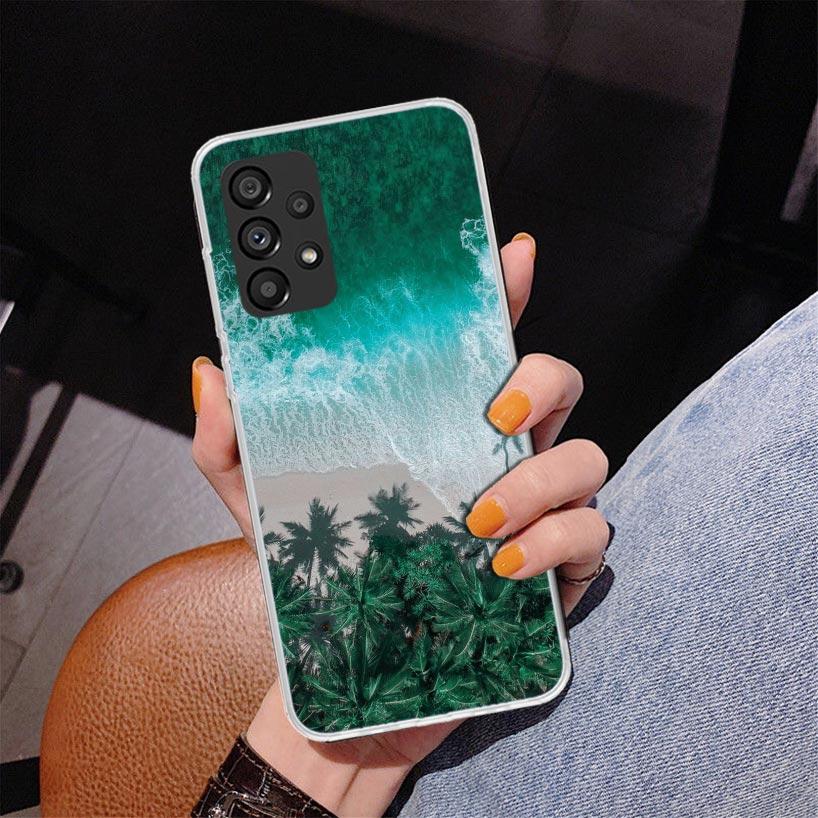 Летний закат на пляже, море, пальма, чехол для телефона для Samsung Galaxy A17 A16 A15 A14 A13 A57 A56 A55 A54 A53 A37 A36 A35 A34 A33 A26
