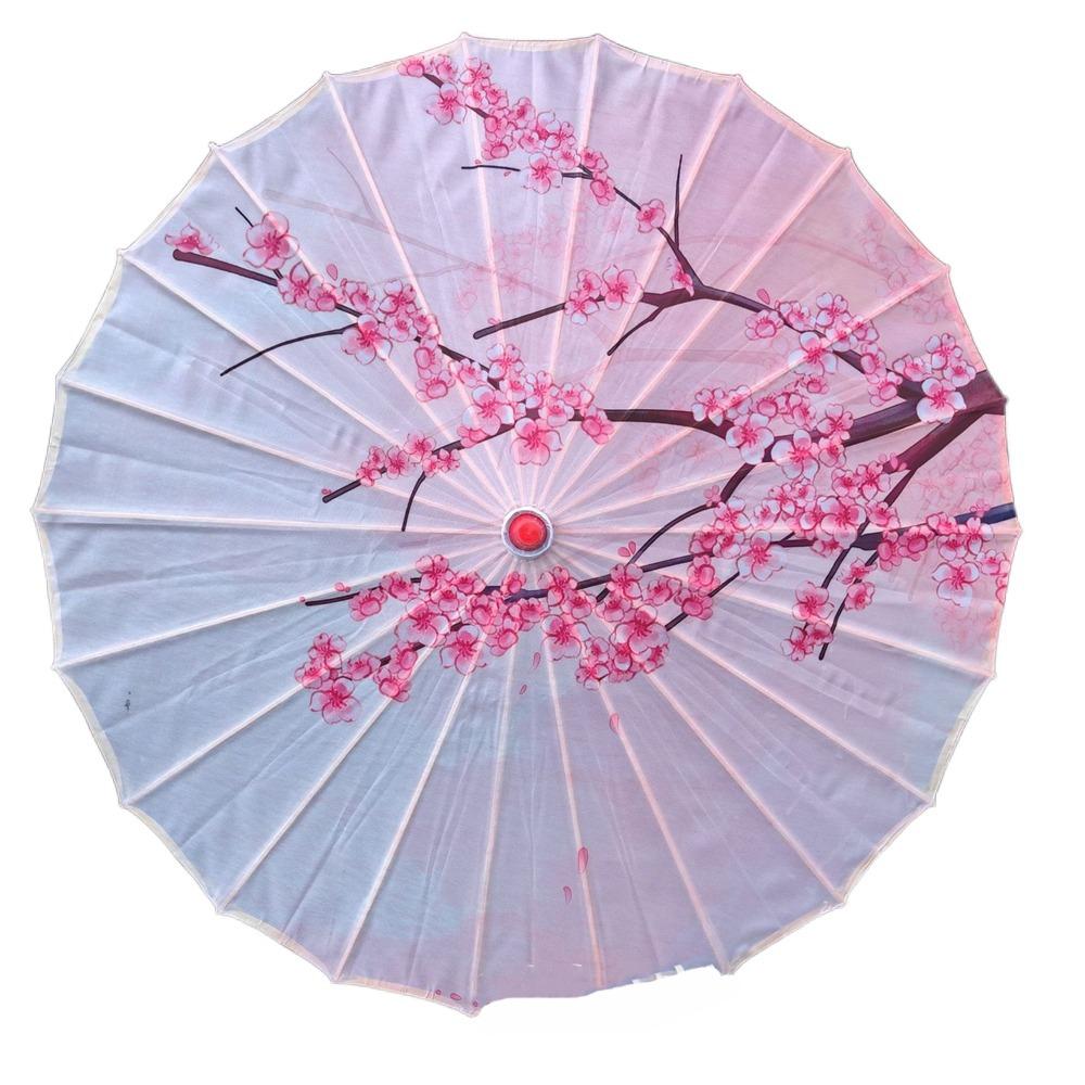 Waterproof Silk Cloth Women Umbrella Rain Proof Costume Parasol Flower Oil Paper Umbrella Party