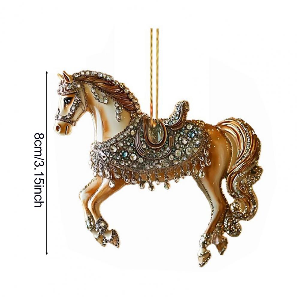Unique Horse Ornament Realistic Horse Ornament Elegant Rhinestone Horse Ornaments for Christmas Tree Gifts for Women for Holiday