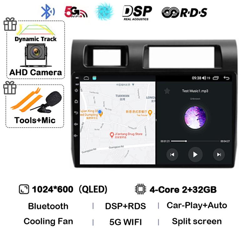 Android 14 Carplay Автомагнитола для Toyota Pickup Land Cruiser LC 70 79 Series 2007-2020 Мультимедийный Видеоплеер GPS Стерео BT