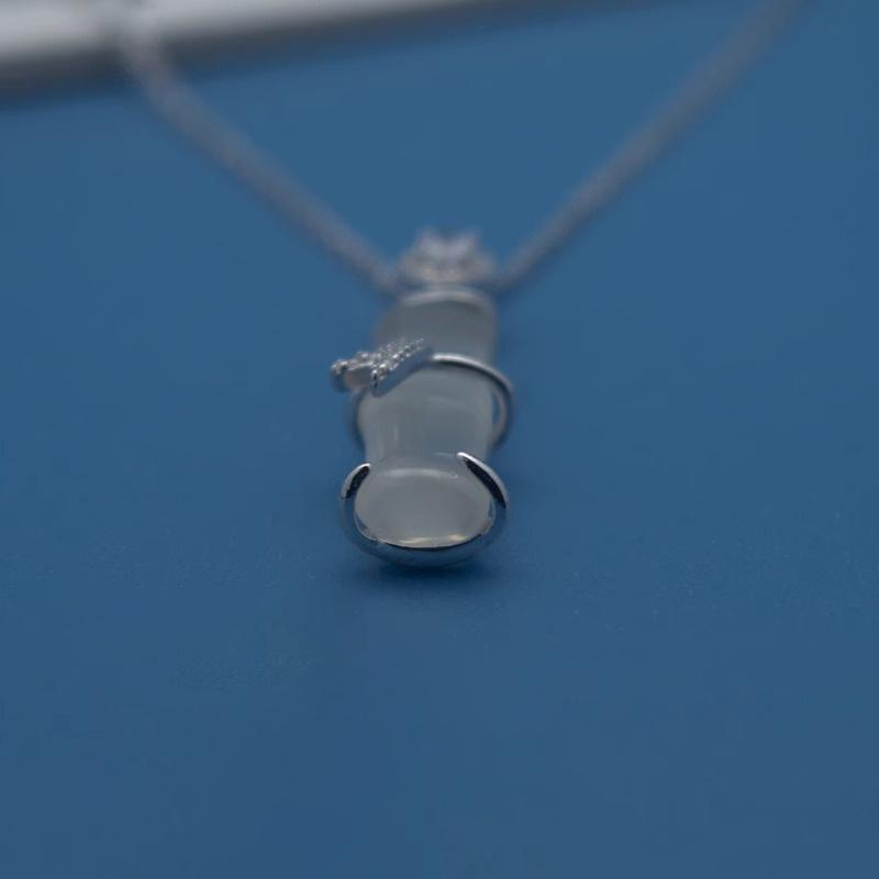 Бамбуковое ожерелье, легкая роскошь, простой национальный стиль, модная нишевая ключичная цепочка, чтобы подарить девушке подарок на праздник Циси