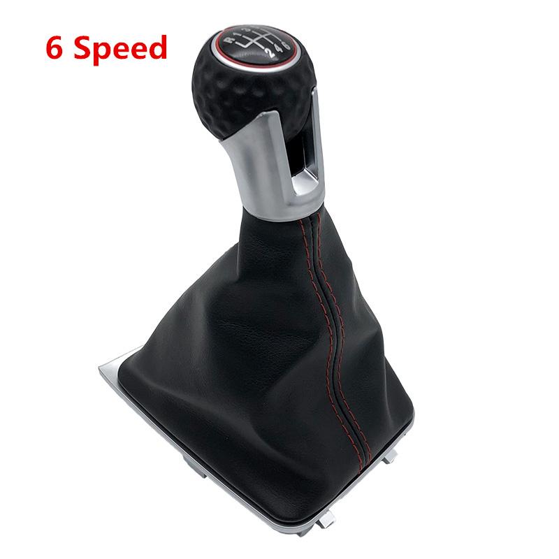 Для VW Golf 7 A7 MK7 GTI GTD 2013 2014 2015 2016 2017 2018 автомобиль 5/6 скоростной рычаг переключения передач ручка переключения передач с кожаным чехлом для багажника